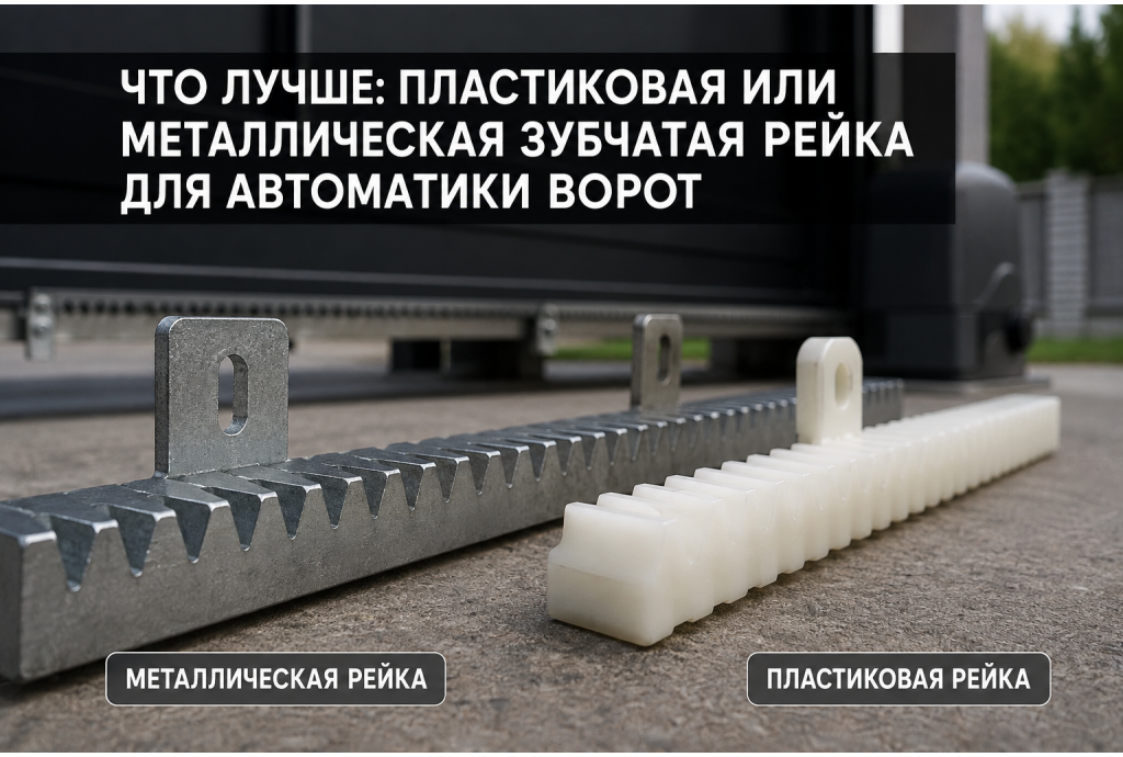 Что лучше: пластиковая или металлическая зубчатая рейка для автоматики откатных ворот